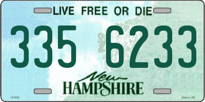 NH license plate 3356233