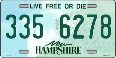 NH license plate 3356278