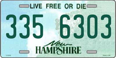 NH license plate 3356303