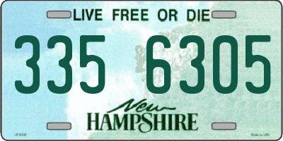 NH license plate 3356305