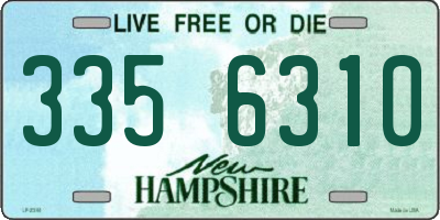 NH license plate 3356310