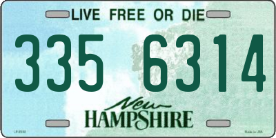 NH license plate 3356314