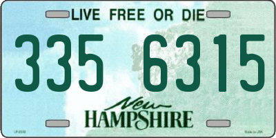NH license plate 3356315