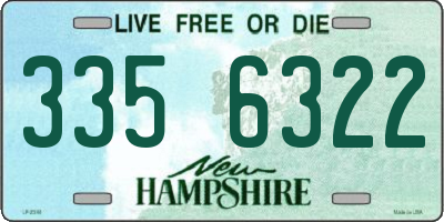 NH license plate 3356322