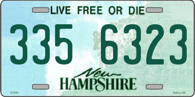 NH license plate 3356323
