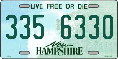 NH license plate 3356330