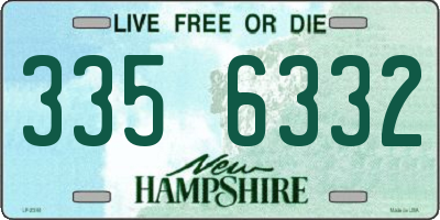 NH license plate 3356332