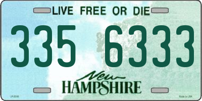 NH license plate 3356333