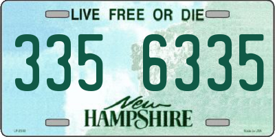 NH license plate 3356335
