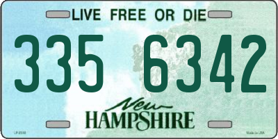 NH license plate 3356342