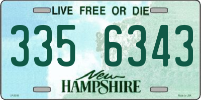NH license plate 3356343