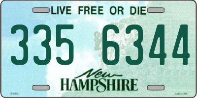 NH license plate 3356344