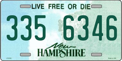 NH license plate 3356346
