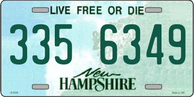 NH license plate 3356349