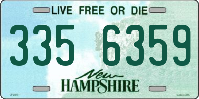 NH license plate 3356359