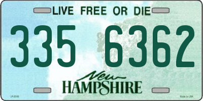 NH license plate 3356362