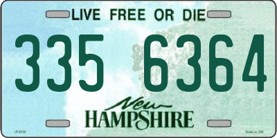 NH license plate 3356364
