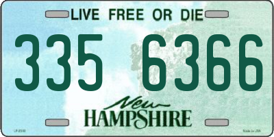 NH license plate 3356366