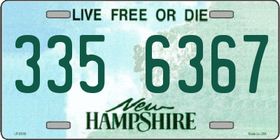 NH license plate 3356367