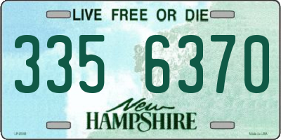 NH license plate 3356370