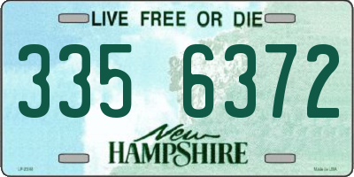 NH license plate 3356372