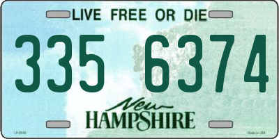 NH license plate 3356374