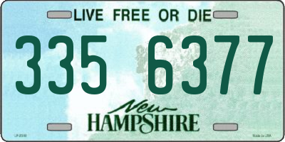 NH license plate 3356377
