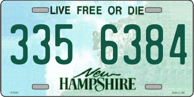 NH license plate 3356384