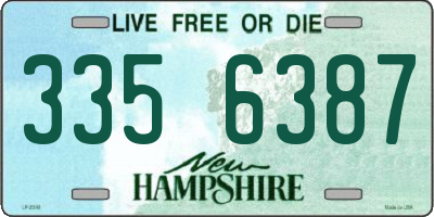 NH license plate 3356387