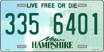 NH license plate 3356401