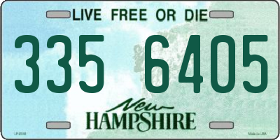 NH license plate 3356405