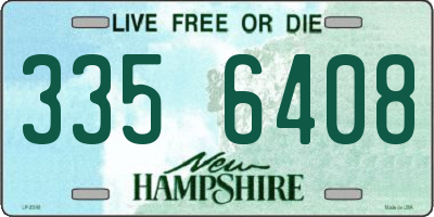 NH license plate 3356408