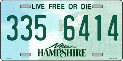 NH license plate 3356414