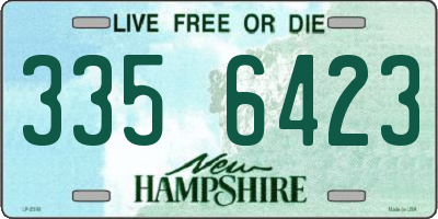NH license plate 3356423