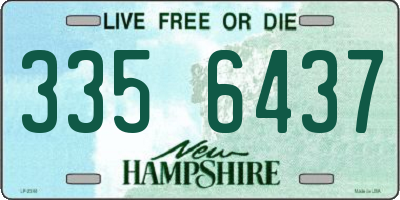 NH license plate 3356437