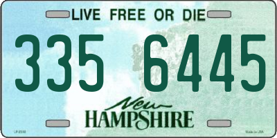 NH license plate 3356445