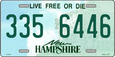 NH license plate 3356446