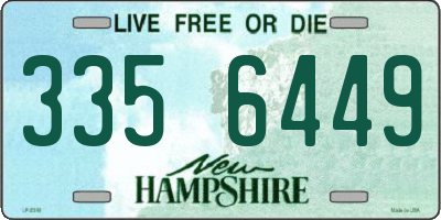 NH license plate 3356449
