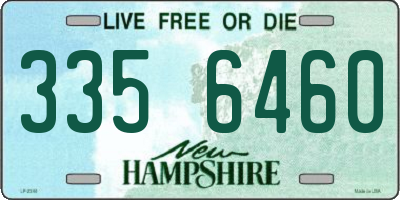 NH license plate 3356460