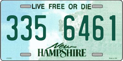 NH license plate 3356461