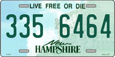 NH license plate 3356464