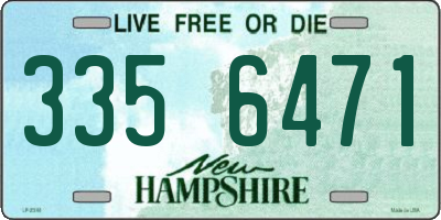 NH license plate 3356471