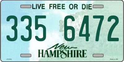 NH license plate 3356472