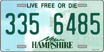 NH license plate 3356485
