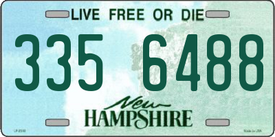 NH license plate 3356488