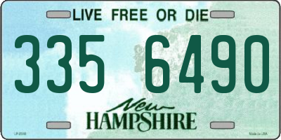 NH license plate 3356490