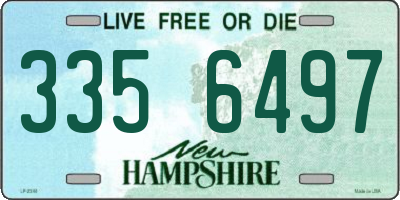 NH license plate 3356497