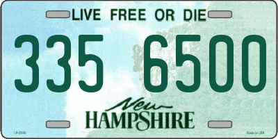 NH license plate 3356500