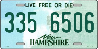 NH license plate 3356506