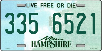 NH license plate 3356521
